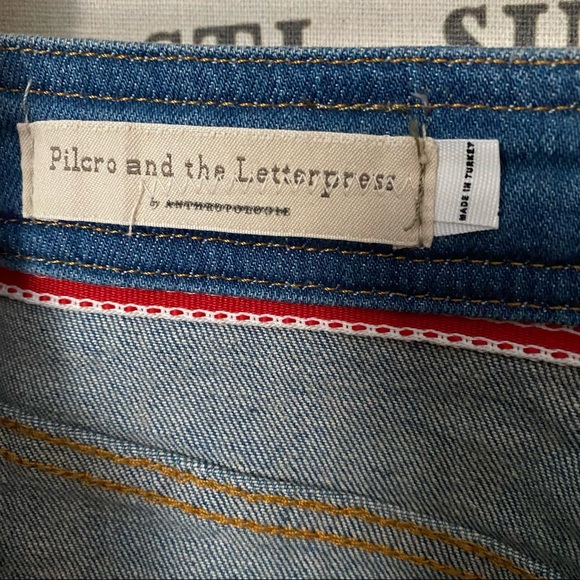 Pilcro & the Letterpress for Anthropologie Denim Mini Skirt - Picture 5 of 9